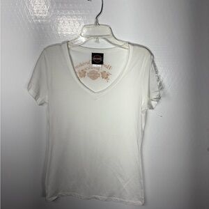 Harley-Davidson Women's Classic White V-Neck Tee 361